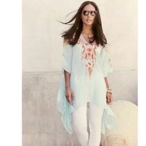 Johnny Was Boho Cleopatra Asymmetrical Tunic top